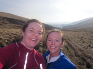 Wk4 Me and cousin Beth looking a little flushed after running up a hill…it's genetic!